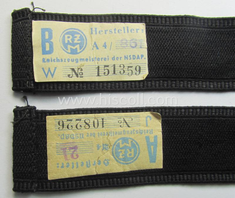 Superb, SA- (ie. 'Sturmabteilungen') honorary-cuff-title (ie. 'Ärmelstreifen') entitled: 'Hans von Manteuffel' (as was intended for SA-members serving within the: 'SA-Standarte Posen / SA-Gruppe Wartheland')