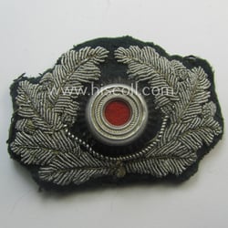 WH (Heeres) officers'-type, (partly) hand-embroidered cap-cocarde (ie: 'Kokarde...