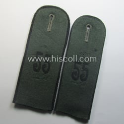 Pair of WH (Heeres) 'cyphered' EM-type shoulderstraps: 'Soldat...