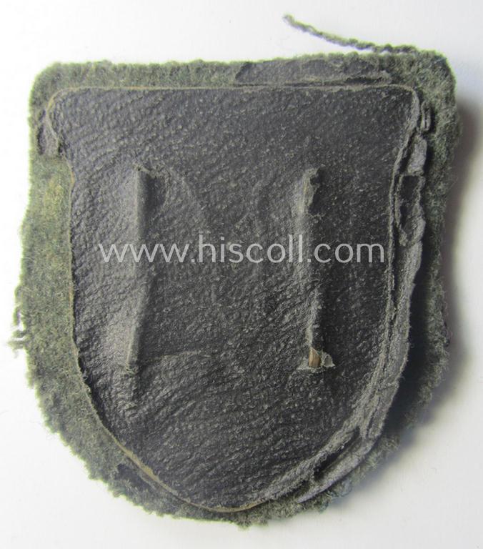 Truly used- and carefully tunic-removed, WH (Heeres o. Waffen-SS) 'Krim'-campaign-shield