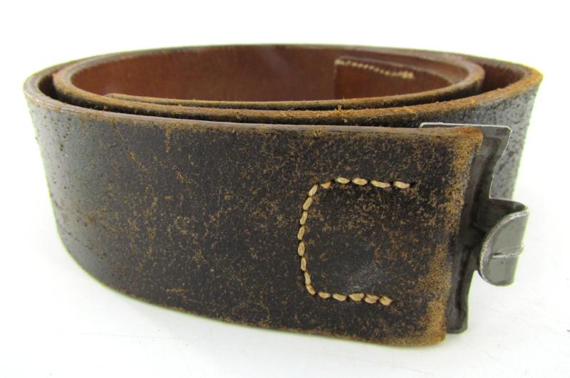 WH/SS Leather Equipment belt marked jnb 1942