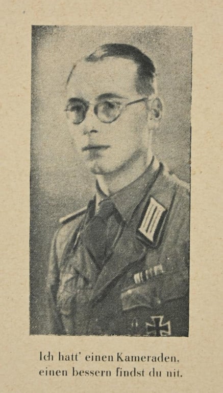 German Deathcard 'Panzer Grenadier Hubert Strauss, Knight's Cross Recipeint