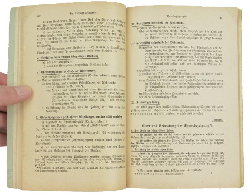 German WH Handbook Reibert 'Unteroffizierthemen'