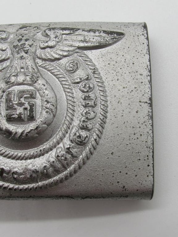 Unmarked Steel Waffen-SS buckle by Overhoff