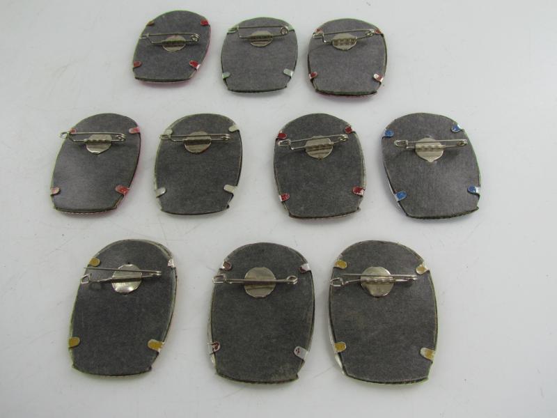 Winterhilfswerk ( WHW ) Embroidered Tinnies  ( 10x)