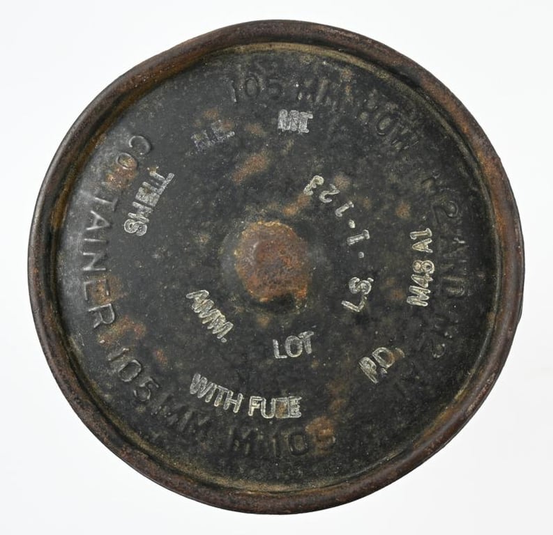 US WW2 105mm M105 Shell & Cartridge