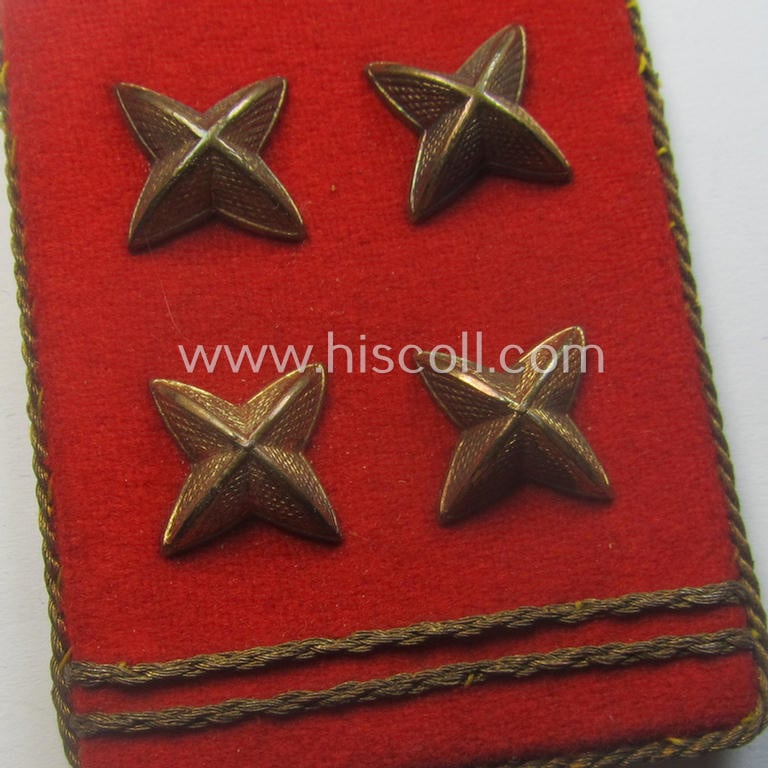 Attractive - albeit regrettably single! - Dutch NSB (ie. 'Nationaal Socialistische Beweging') so-called: 'WA' (ie. 'Weerafdelingen') collar-tab as was intended for usage by a high-ranked WA-official with the rank of an: 'WA-Opperbanleider'