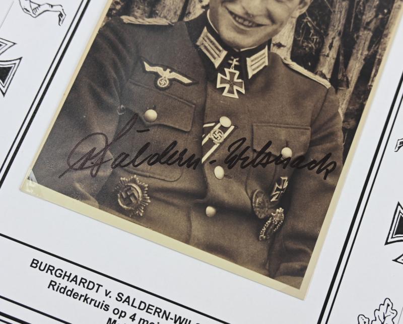 Signature of Wehrmacht Heer KC Recipient 'Burghardt von Saldern-Wilsnack'