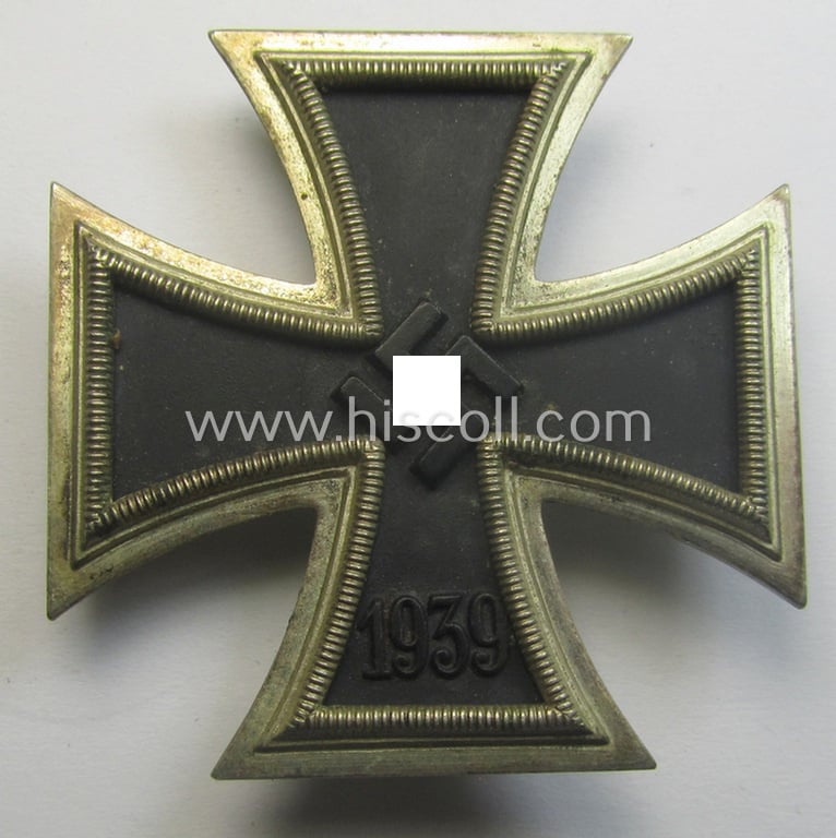 'Eisernes Kreuz 1. Klasse' (ie. Iron Cross 1st class) being an early-pattern (and non-maker-marked) example by the: 'Wilh. Deumer'-company that comes as issued and recently found