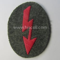 WH (Heeres) trade- and/or special-career-insignia ie. hand-embroidered 'signal-blitz'...