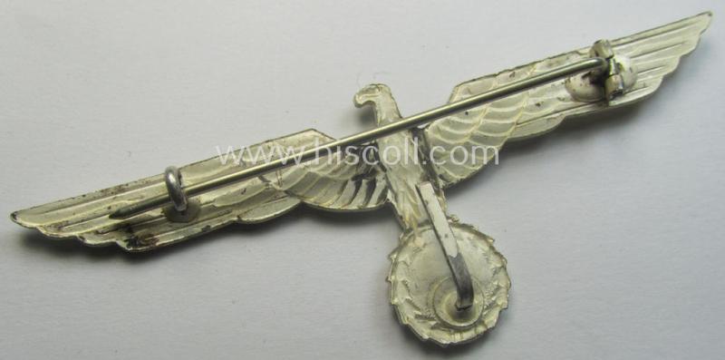 WH (Heeres- o. KM) 'frosted' silver-toned- (and/or: typical 'Buntmetall'-based) officers'-pattern breast-eagle (ie. 'Metall Offiziers-Brustadler für die Sommeruniform')