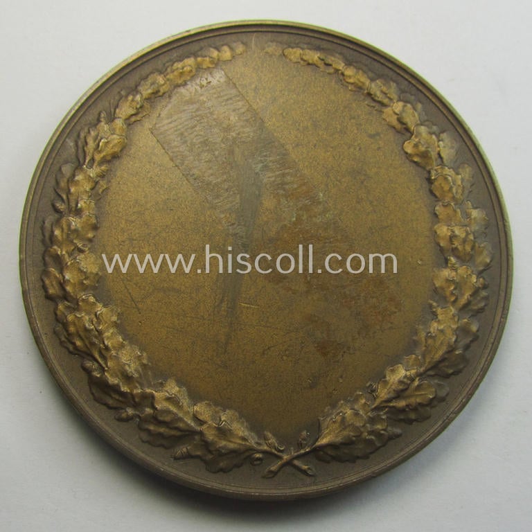 Golden-bronze-toned, early-period and (pre!) 'Reichsnährstand'- (ie. 'RNSt.'-) related, commemorative-award-plaque entitled: 'Landwirtschaftskammer für die Provinz Sachsen' that comes stored in its period etui