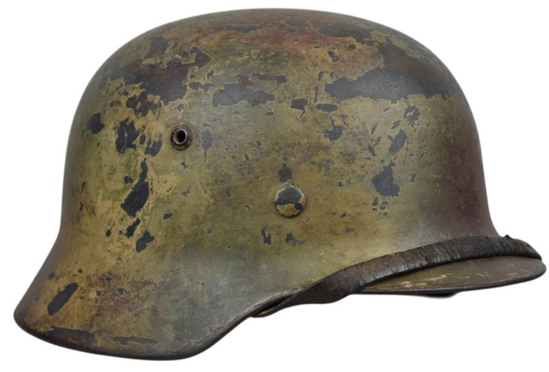 M35 Luftwaffe double decal ‘Normandy’ camouflage helmet SE64