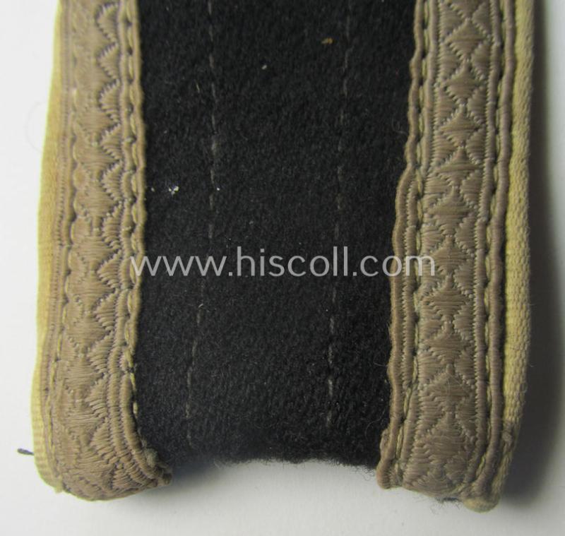 Single - later-war-period- ie. so-called: 'M44'-type and simplified - Waffen-SS, NCO-type shoulderstrap as was intended for usage by an: 'SS-Unterscharführer' who served within the: 'SS-Infanterie-Trpn.'