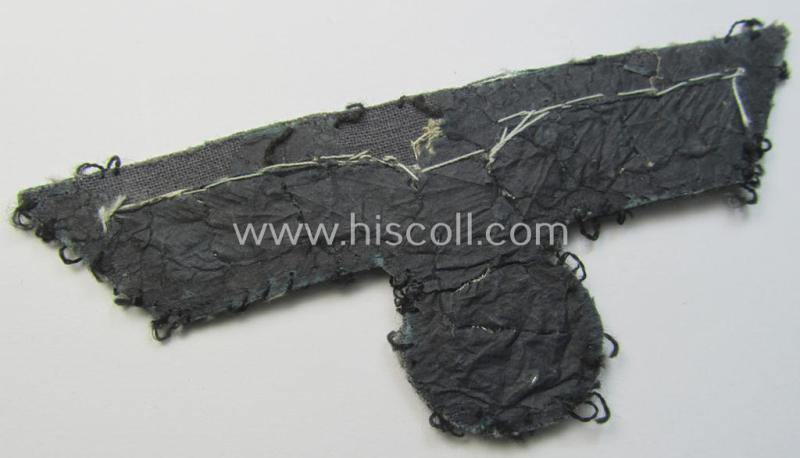 Attractive - and just moderately used! - WH (Heeres) officers'-type, hand-embroidered breast-eagle (ie. 'Brustadler für Offiziere') as was executed in bright-silverish-coloured braid as was intended for usage on the various officers'-pattern tuni...