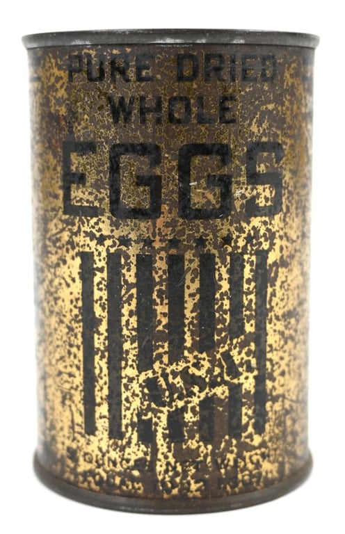 US WW2 Ration Can of 'Pure Dried Whole Eggs'