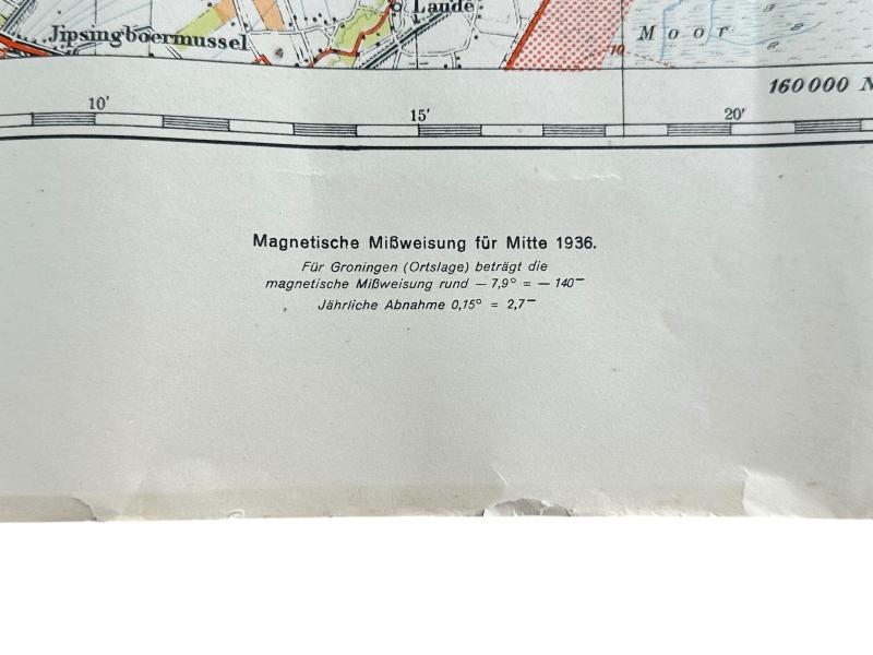 German issue map 1:100 000 Groningen (The Netherlands)