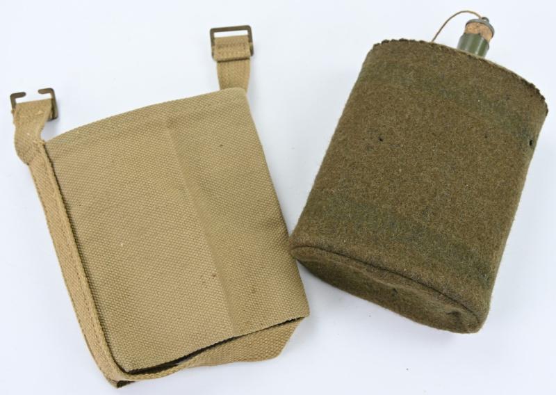 British WW2 Water Canteen with Cover 1942