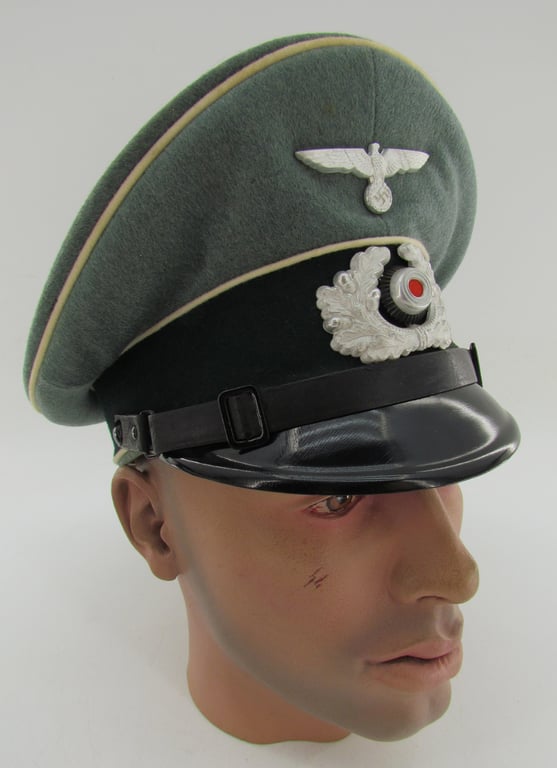 Wehrmacht (Heer) Infantry EM/NCO Visor Cap (Stone Mint)
