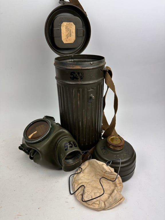 WW2 German Gasmask Named "Ogfr. Lonarz"