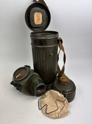 WW2 German Gasmask Named "Ogfr. Lonarz"