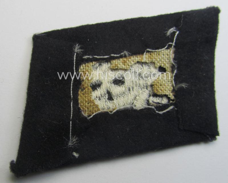 'SS'- (ie. 'Waffen-SS') 'RzM-style'-collar-tab: '3. SS-Pz.-Div.' “Totenkopf”
