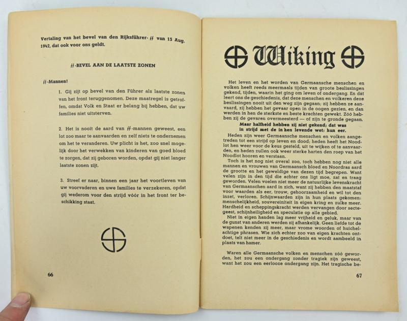 Dutch SS Booklet 'Vormingsbladen' Lentemaand 1943