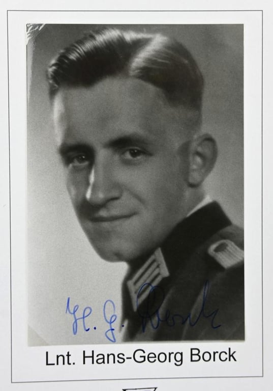 Signature of Wehrmacht (Heer) KC Recipient 'Hans-Georg Borck'