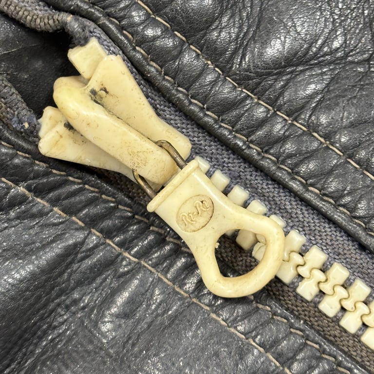 LW Reichsverteigung Grey Leather Channel Trousers