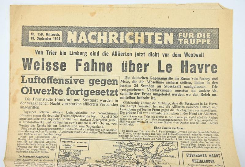 Allied WW2 Droppingsflyer 'Nachrichten für die Truppe'