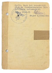 German LW Soldbuch Extra Document