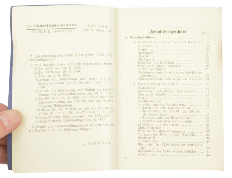 German WH Book 'Infantry Regulations' Part 2a