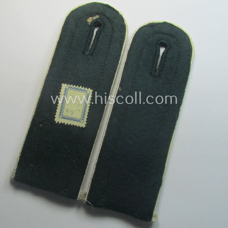 Pair of early- (ie. pre-) war-period WH (Heeres), 'M36'- (ie. 'M40-) pattern (rounded-styled and neatly 'cyphered') NCO-type shoulderstraps as was intended for an: 'Uffz. des Wehr-Ersatzdienstelle im Wehrkreises VII'