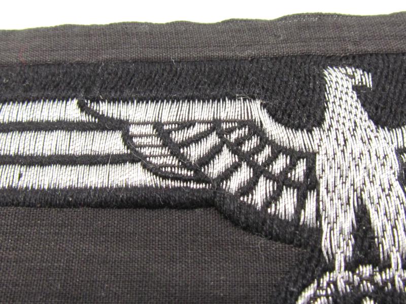Wehrmacht Panzer first pattern officer ‘BeVo’ flatwire breast eagle ( Rare )