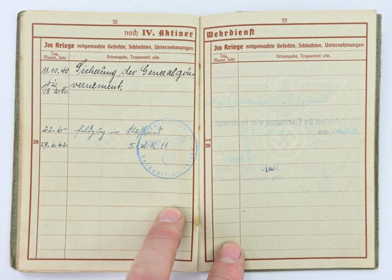 German WH Wehrpass Robert Meier KIA Wolchow