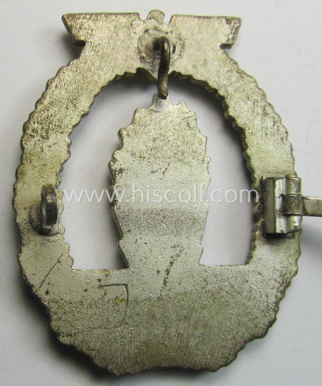 WH (Kriegsmarine) 'Kriegsabzeichen für Minensuch-, U-Boot-Jagd und Sicherungs-Verbände' (being a very detailed but non-marked example as produced by the 'Wilh. Deumer'-company)