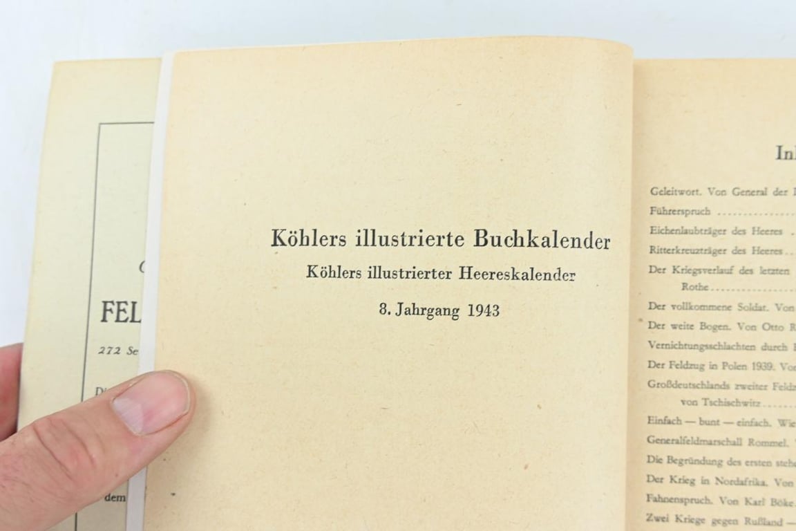 German WH Heeres Kalender 1943