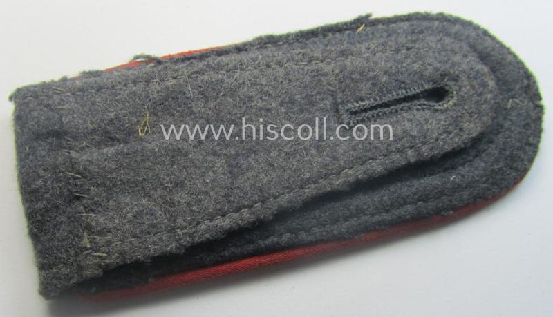 Single, WH (Luftwaffe) 'cyphered' NCO-type shoulderstrap: 'Uffz. u. Mitglied eines Flak-Artillerie-Unteroffiziersschule der Luftwaffe'