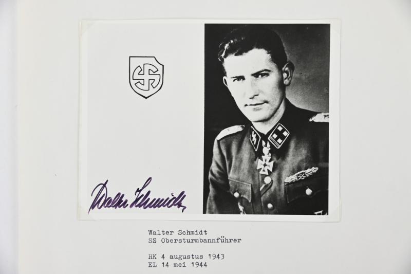 Signature of Waffen-SS KC&OLC Recipient 'Walter Schmidt'