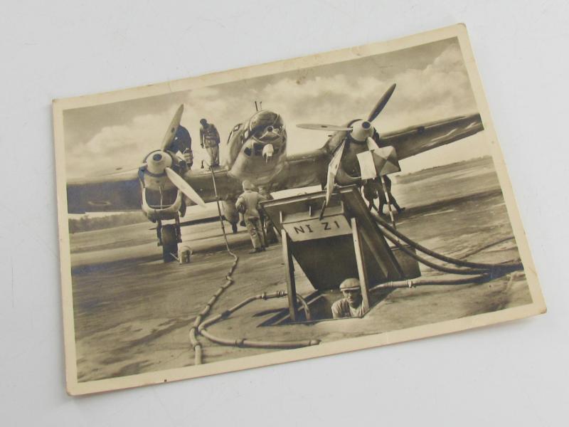 Postcard: Unsere Wehrmacht...Refueling an Aircraft