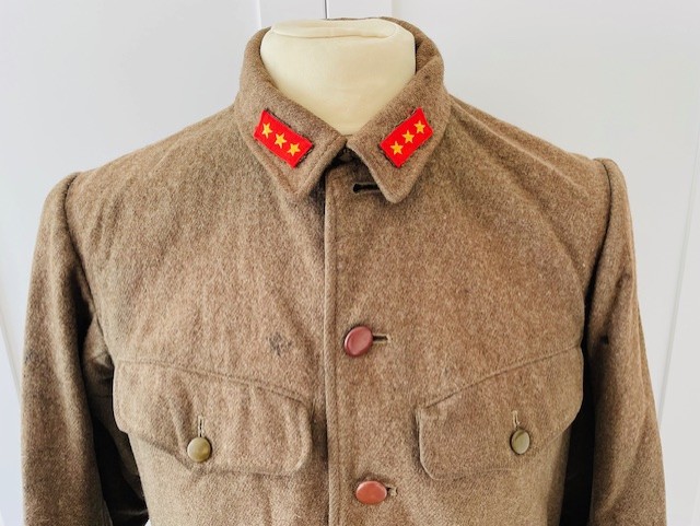 WONDERFUL ORIGINAL WWII JAP OTHER RANKS 4 POCKET TUNIC RANK OF PRT.