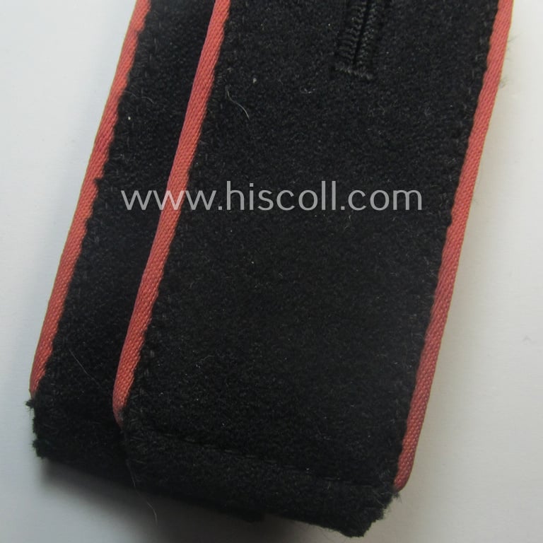 Superb - and fully matching! - pair of Waffen-SS (ie. 'SS-Panzer') EM-type shoulderstraps (as was amongst others used on the black-coloured 'wrap-around'-tunics) as was intended for usage by a: 'Soldat der SS-Panzer-Trpn.'