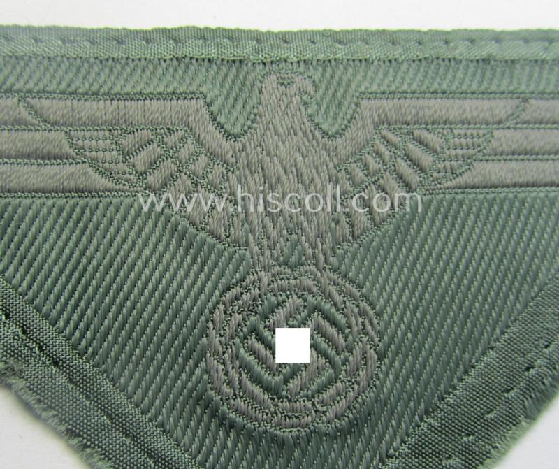 Truly used- and/or carefully tunic-removed, later-war-period, WH (Heeres) so-called: 'M44'-pattern- and/or: trapezoid-shaped breasteagle (ie. 'Brustadler für Manns. u. Uffz.')