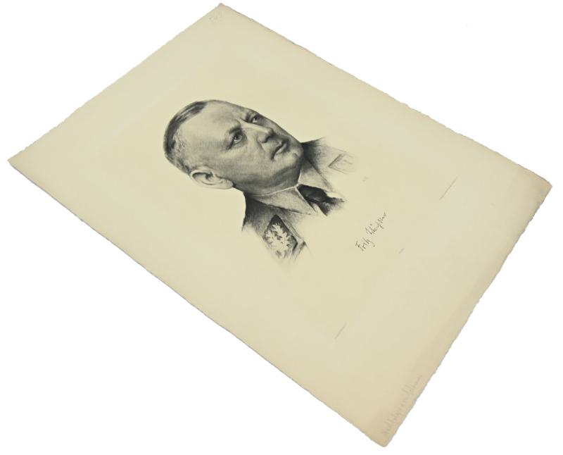 German Portrait Print/Litho of Fritz Wächtler by K.J.Böhringer