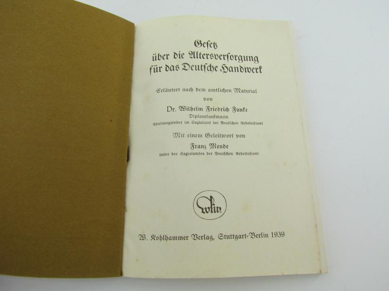 Book : "Das Deutsche handwerk" in der DAF