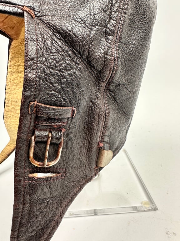 WW2 German Luftwaffe  Leather Flying Helmet 1940