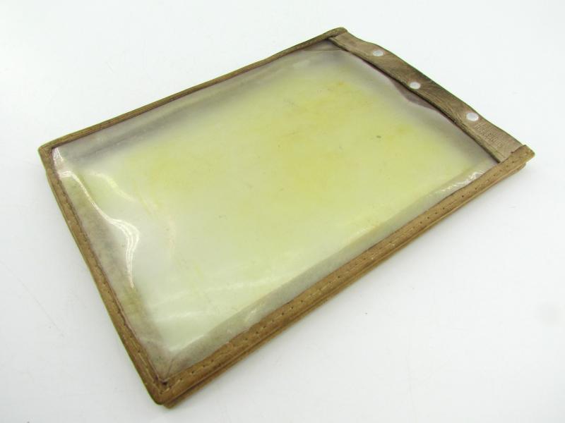 German Brown Leather Map Case with insert