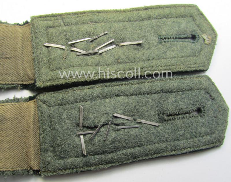 Pair of WH (Heeres), early- (ie. pre-war-) period, 'M36 o. M40'-pattern- (ie. pointed-styled) 'cyphered' shoulderstraps as was specifically intended for usage by an: 'Oberfeldwebel des Infanterie-Rgts. 12'