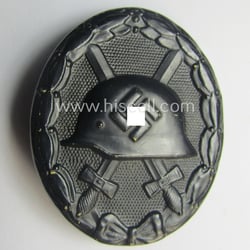 Moderately used- and/or worn black-class wound-badge (or: 'Verwundeten-Abzeichen...