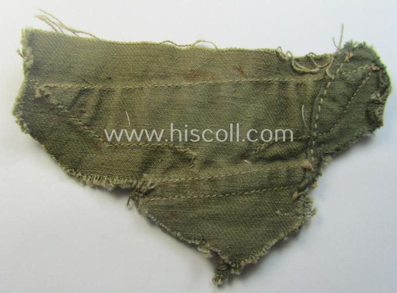 'Cut-out of a tropical-tunic', WH (Heeres) 'tropical-issued', EM- (ie. NCO-) type breasteagle (ie. 'Tropen-Brustadler für Mannschaften und Unteroffiziere des Heeres') that comes in a clearly used- (ie. carefully pre-confectioned-), condition